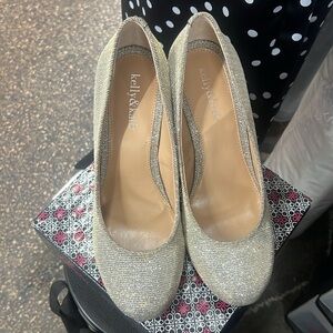 Glamorous Silver & Gold Heels with Sparkling Elegance